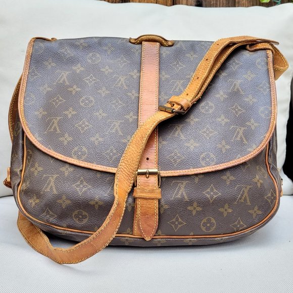 Louis Vuitton Shoulder Bag Saumur 35 Browns Monogram - Picture 2 of 14